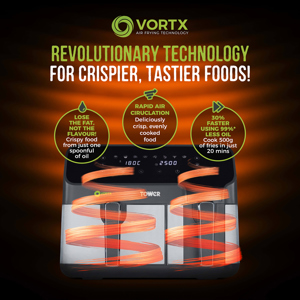 Tower Vortx Eco 8.5L Dual Basket Digital Air Fryer